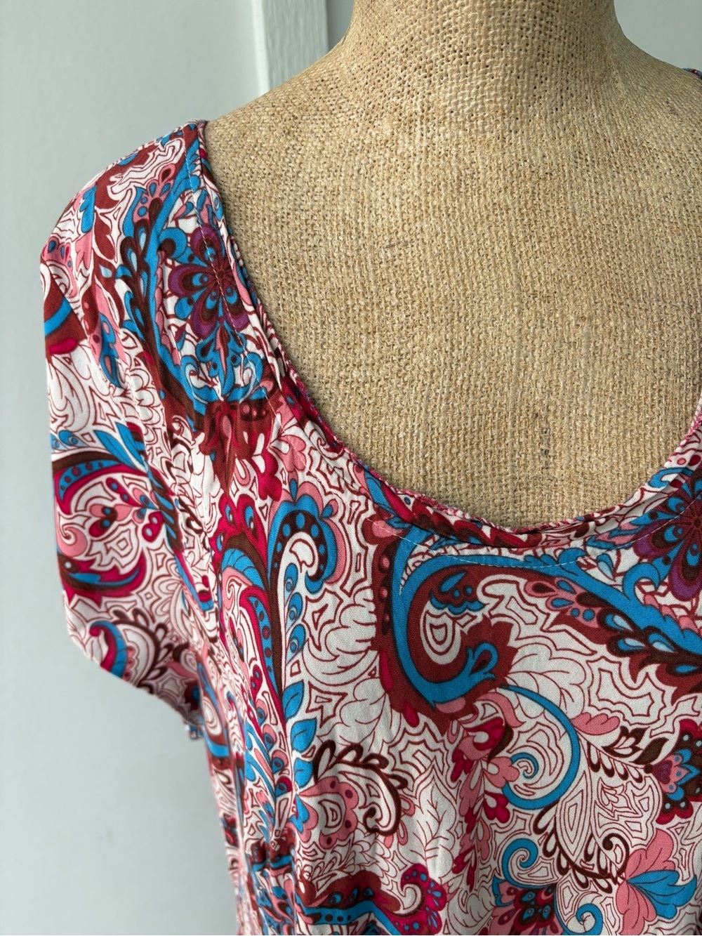 Soft Surroundings Kara Maxi Dress in Framboise Paisley 2X - Picture 8 of 10